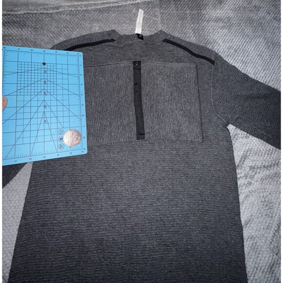 Lululemon On Repeat Dress Size 6 Dark Gray Black Removable Collar - Picture 15 of 16